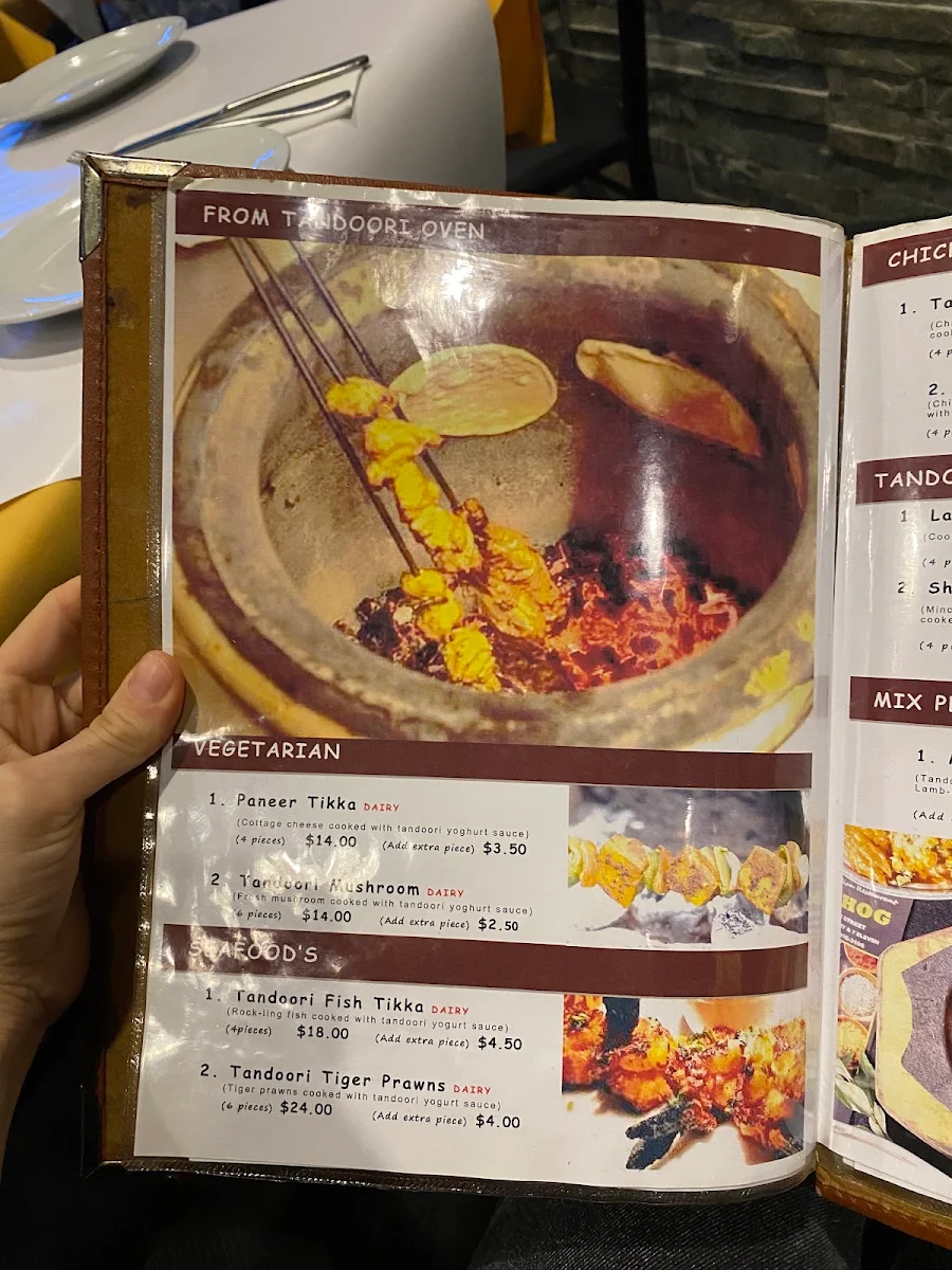 Menu, Rajbhog Indian Restaurants