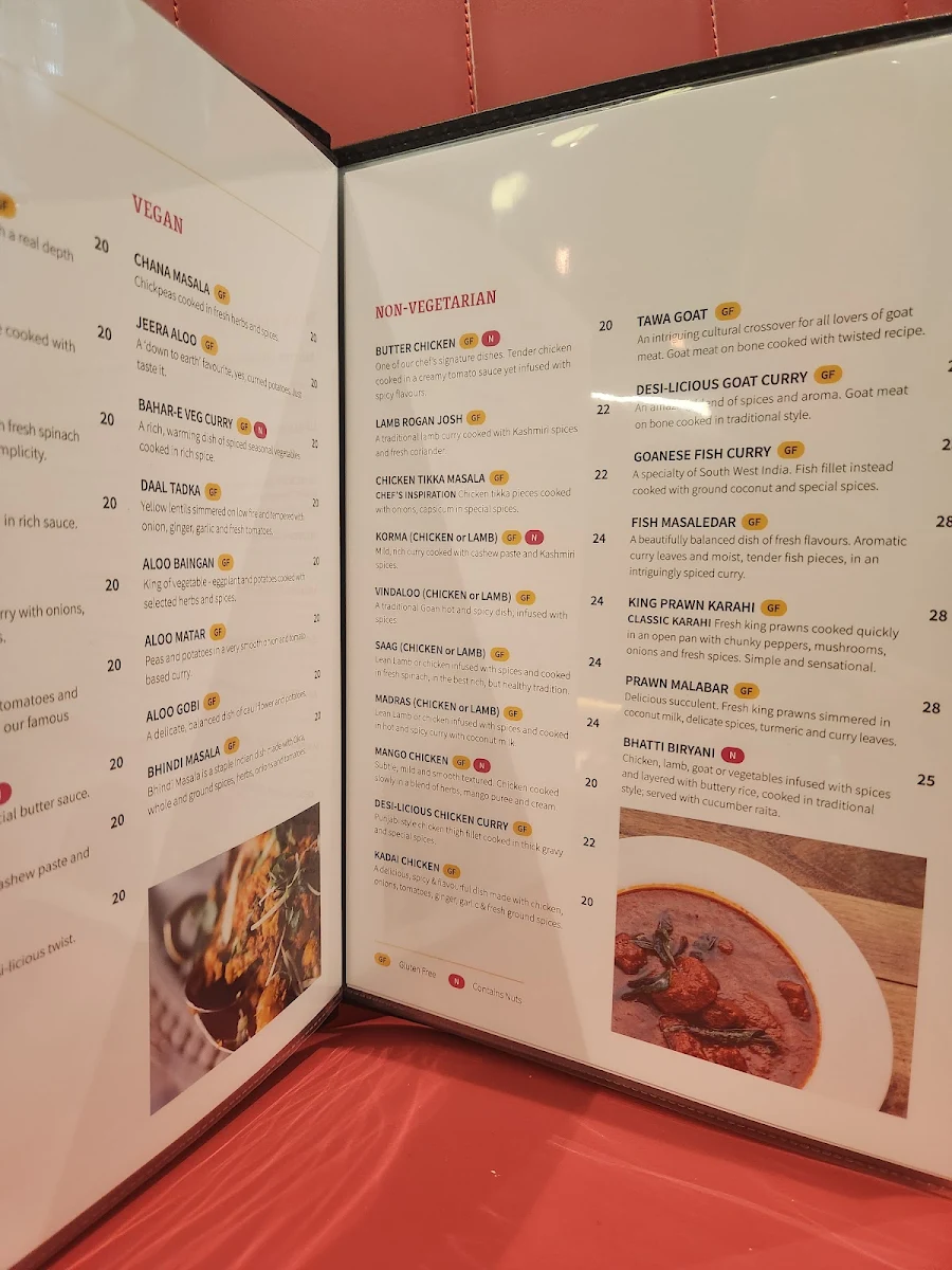 Menu, Desilicious Indian Cuisine Leppington