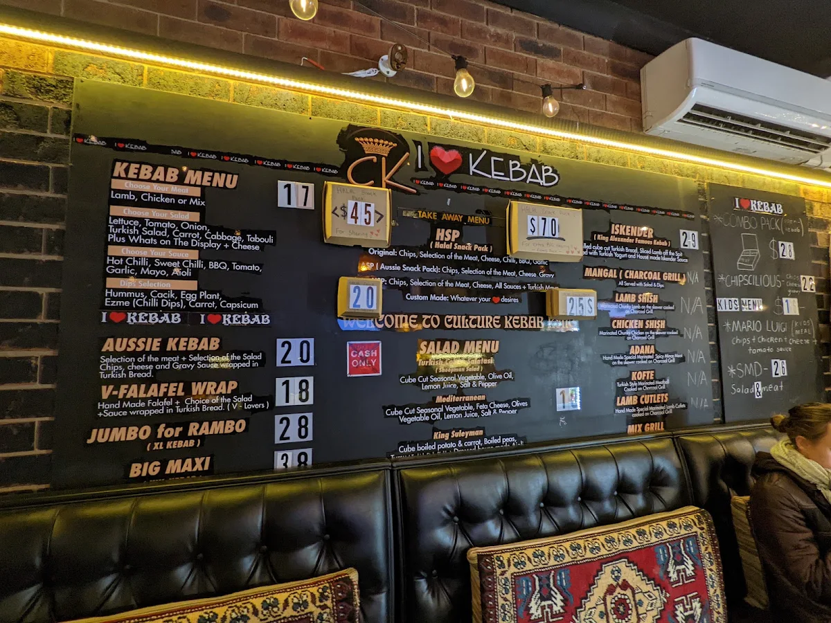 Menu, CKK Mansfield