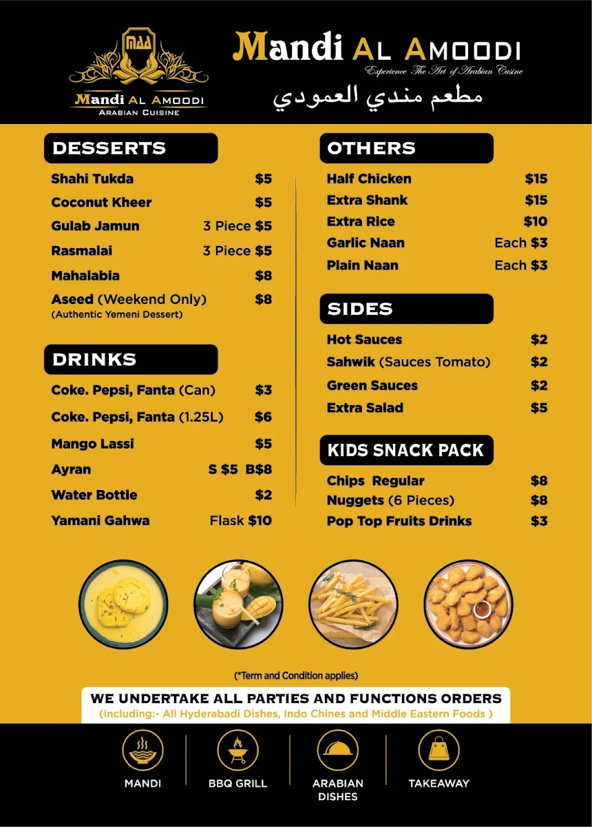 Menu, Mandi Al Amoodi