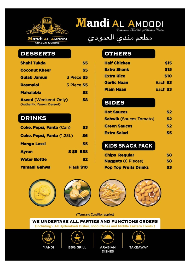 Menu, Mandi Al Amoodi