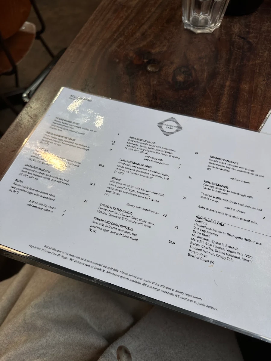 Menu, Faraday's Cage