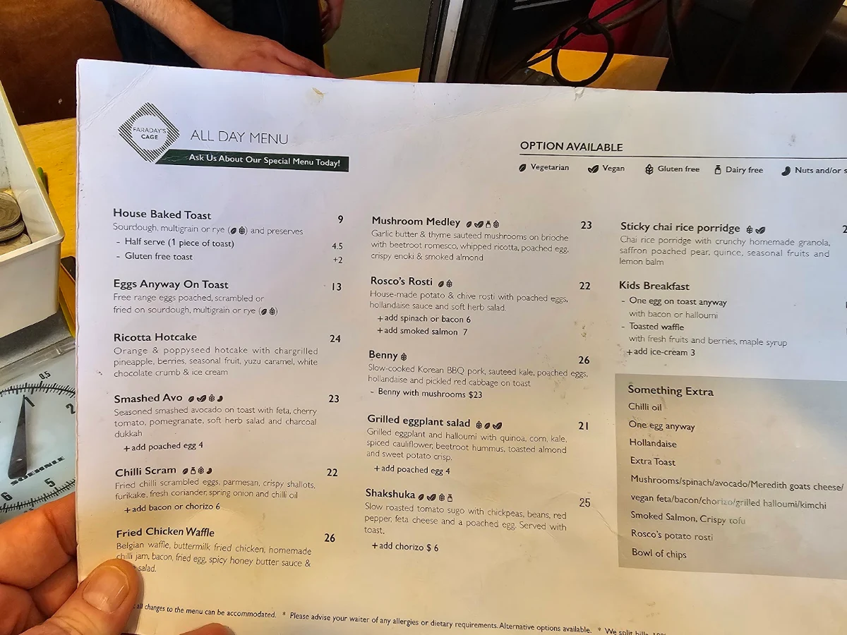 Menu, Faraday's Cage