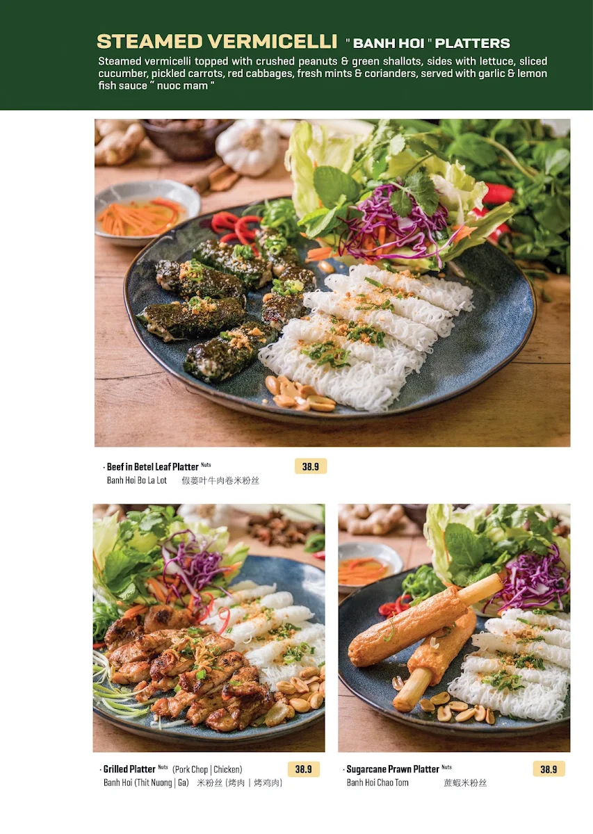 Menu, AN VIET CASTLE HILL