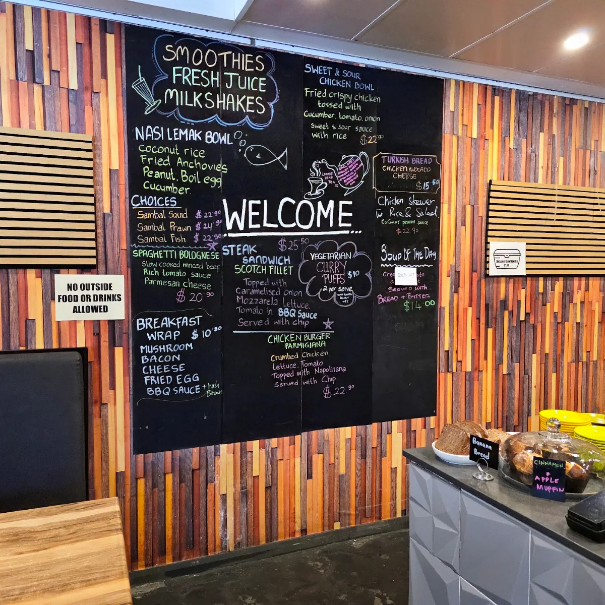 Menu, Cafe Denada