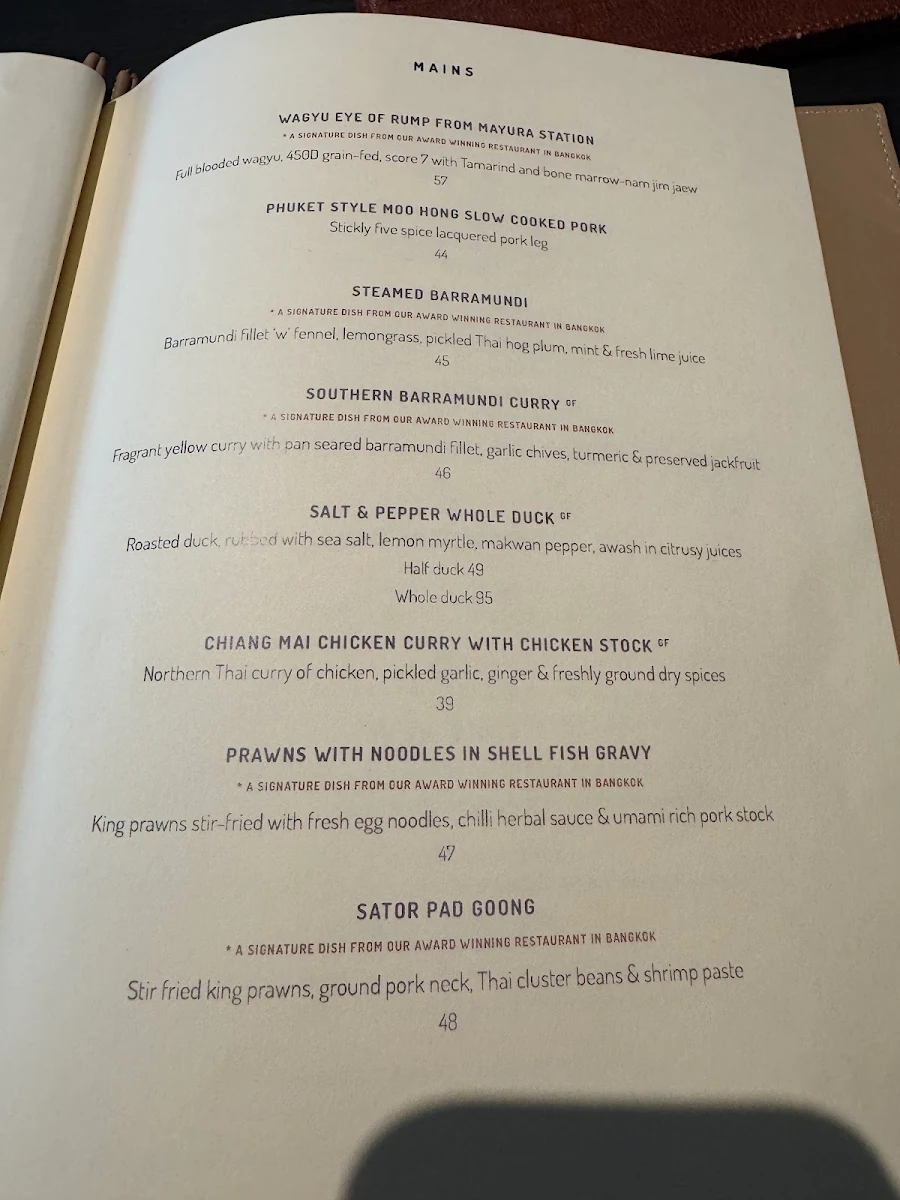 Menu, Paste Australia