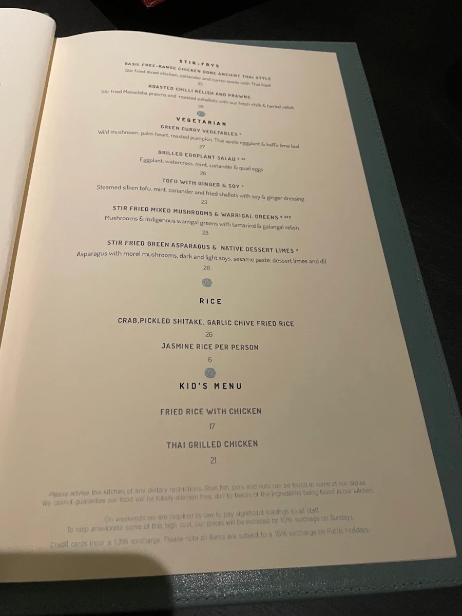 Menu, Paste Australia