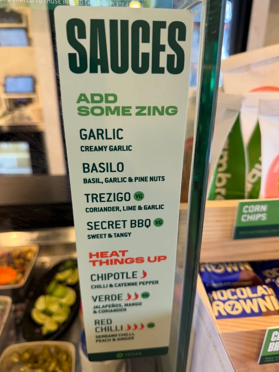 Menu, Zambrero Wallan