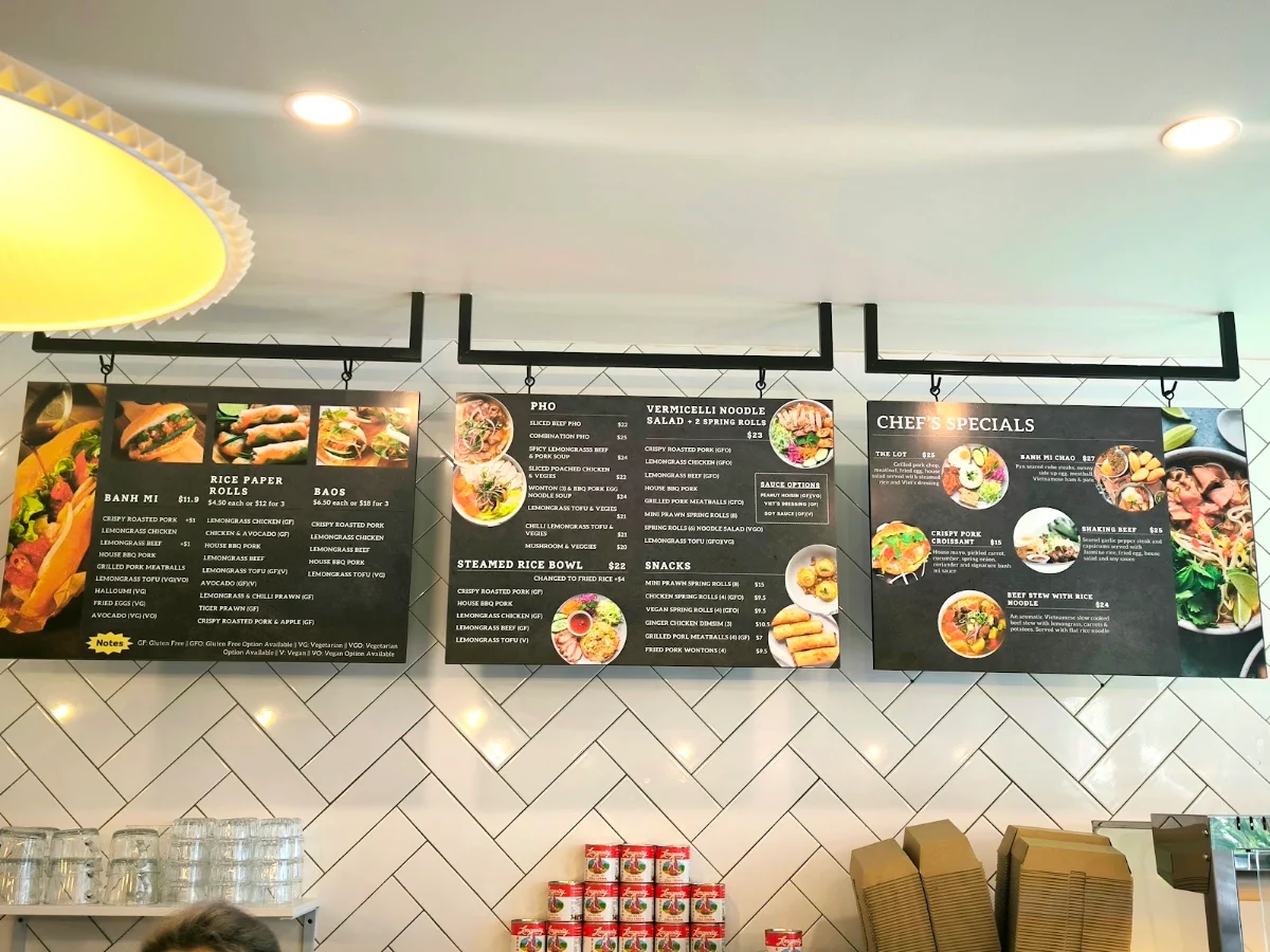 Menu, Little Saigon Eatery