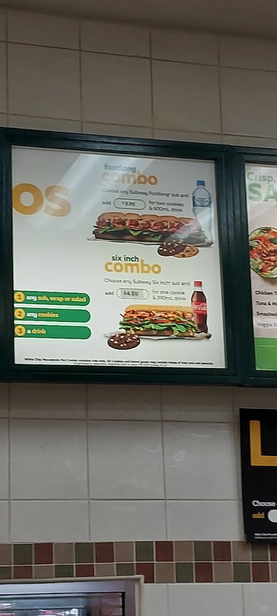 Menu, Subway