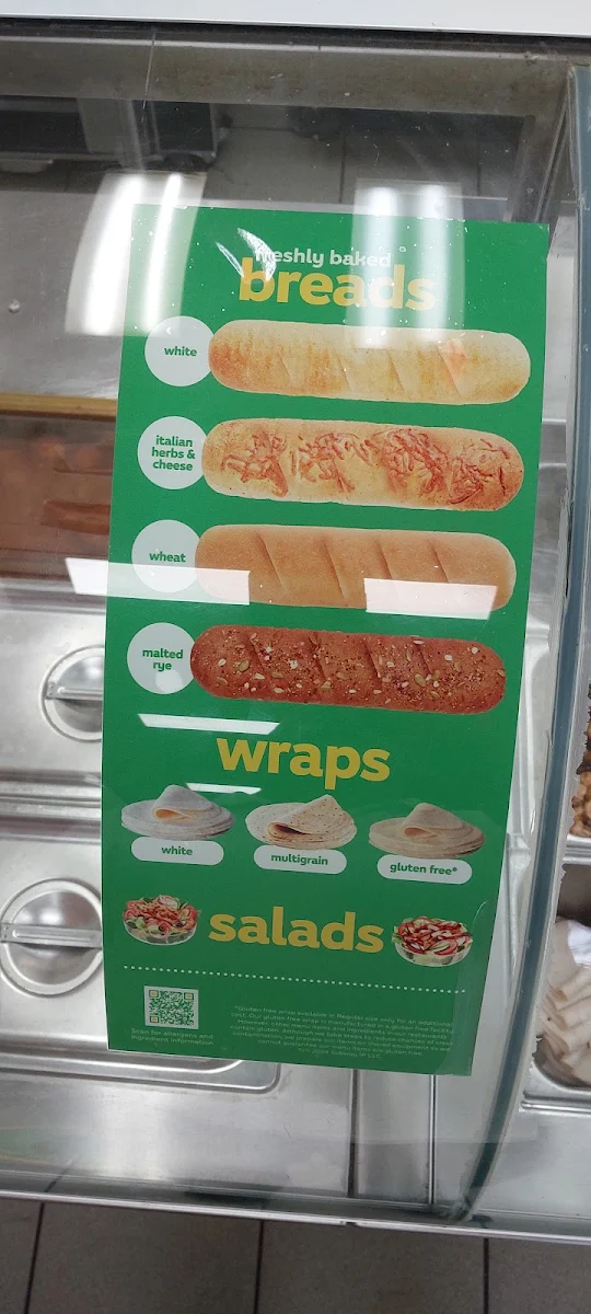 Menu, Subway