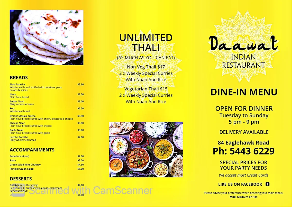 Menu, British & American Hotel
