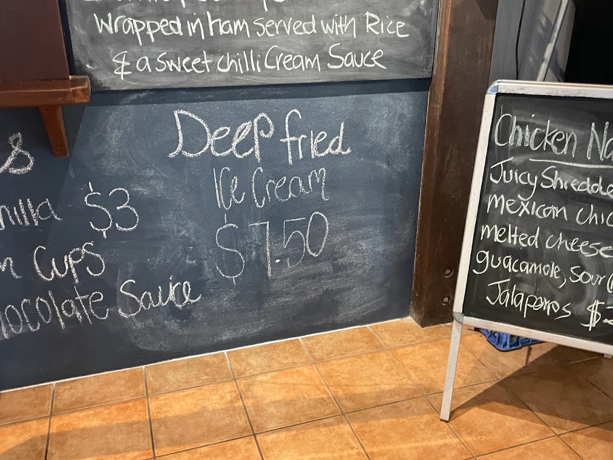 Menu, Tully Heads Tavern