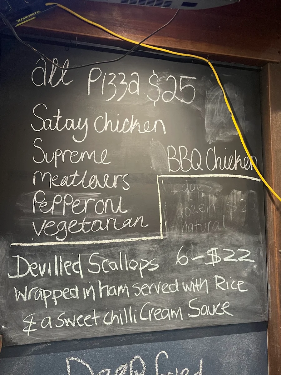 Menu, Tully Heads Tavern