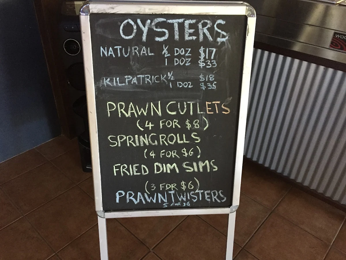 Menu, Tully Heads Tavern