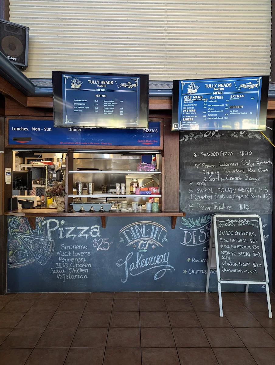 Menu, Tully Heads Tavern