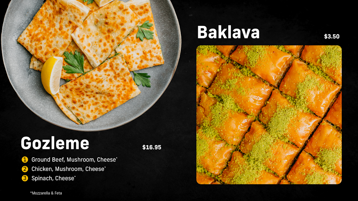 Menu, Eat Istanbul Barangaroo
