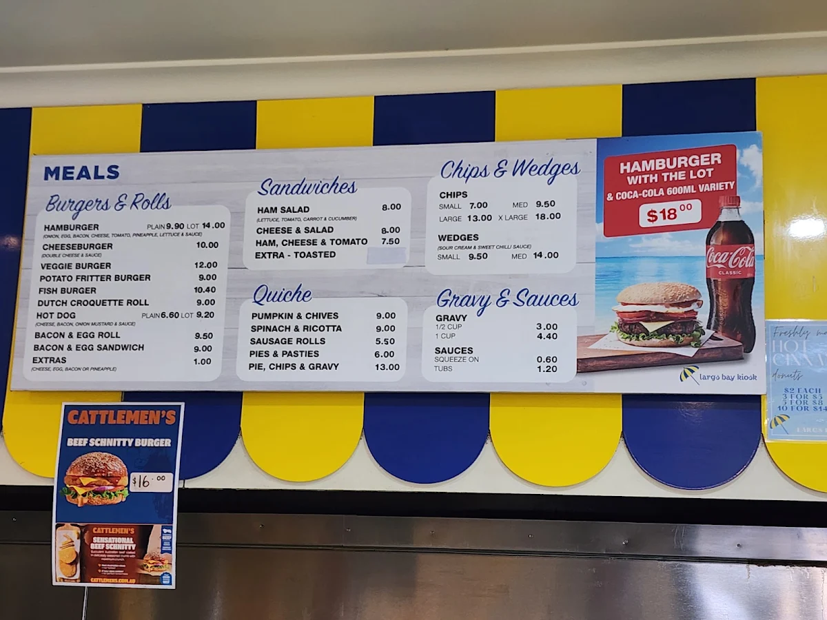 Menu, Largs Bay Kiosk