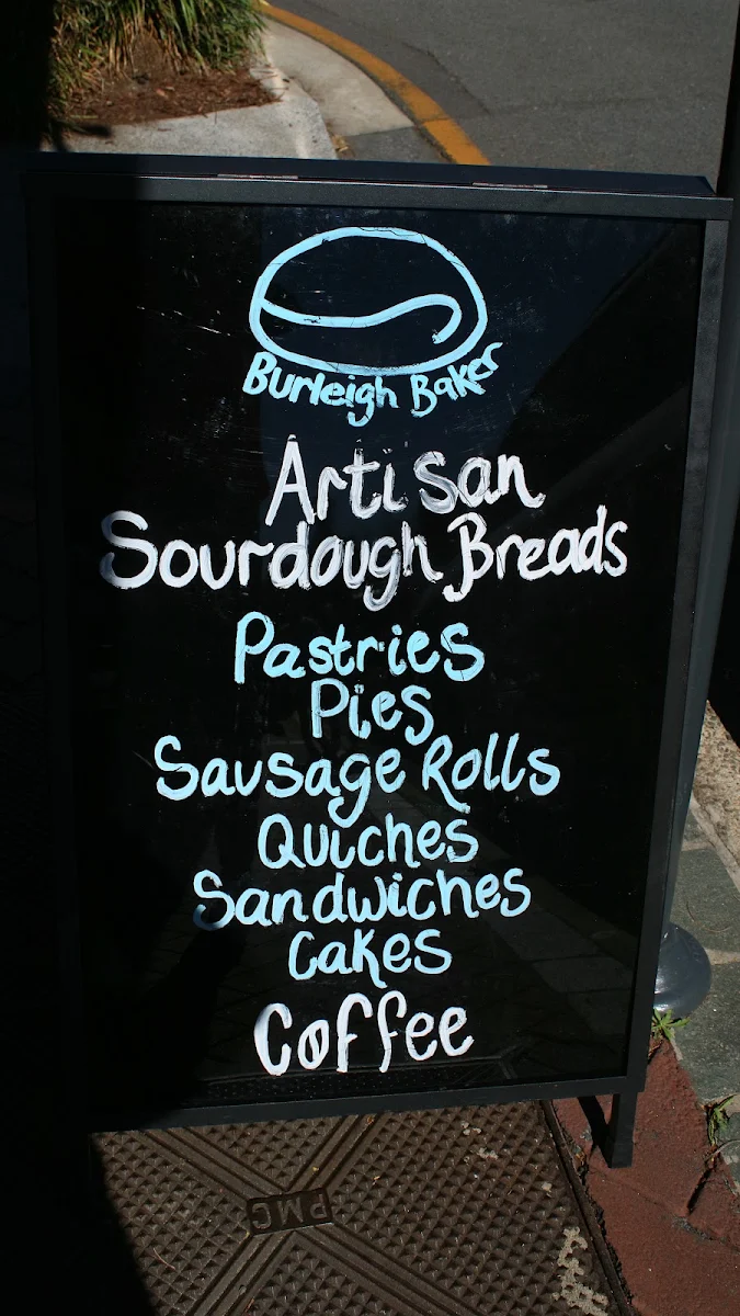 Menu, Burleigh Baker