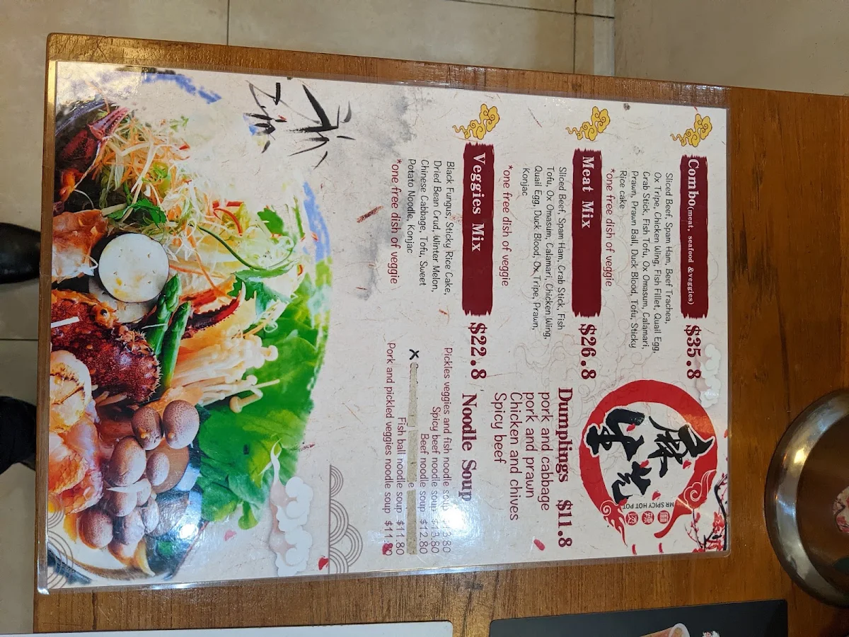 Menu, Teaser Holmesglen Chadstone