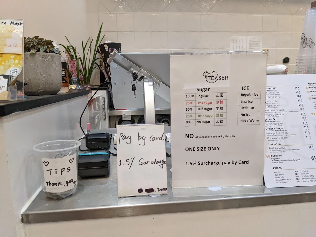 Menu, Teaser Holmesglen Chadstone