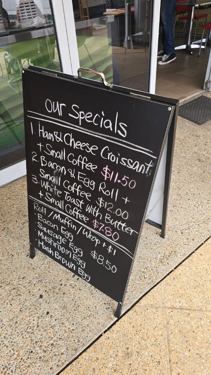 Menu, Vispo Cafe