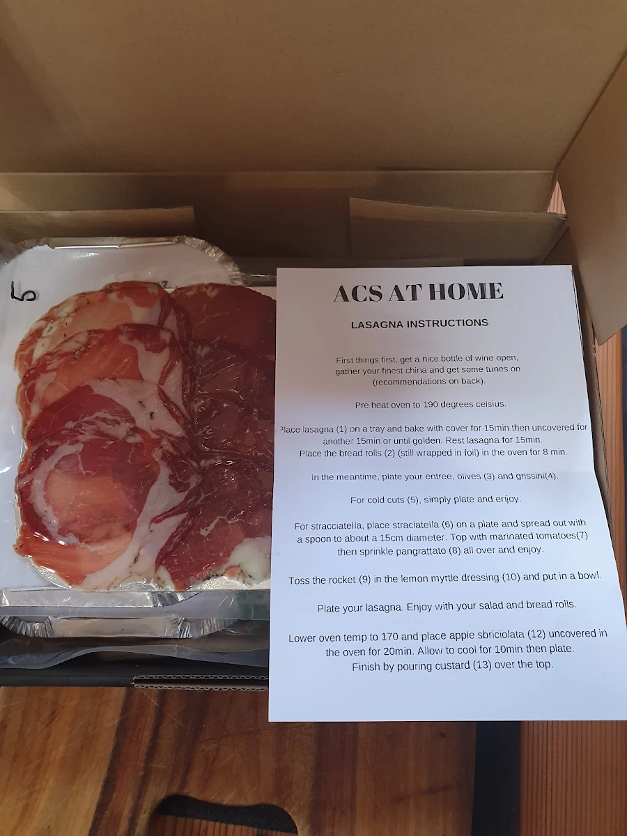 Menu, A Chef Secrets