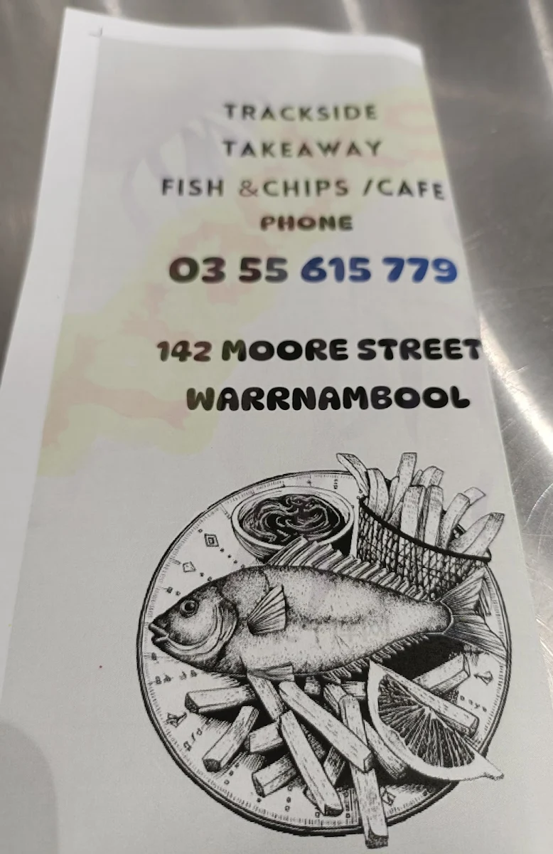 Menu, Trackside fish and chips / cafe