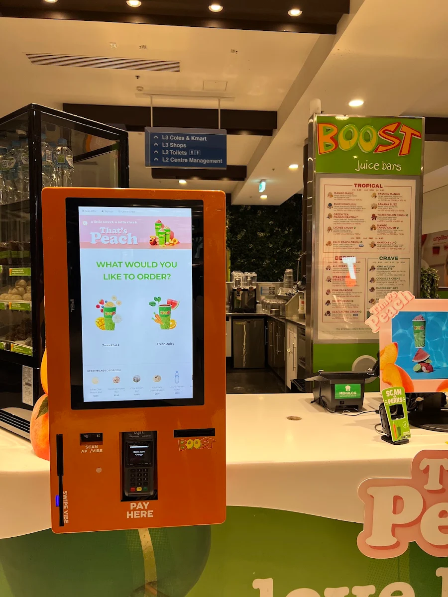 Menu, Boost Juice Orange