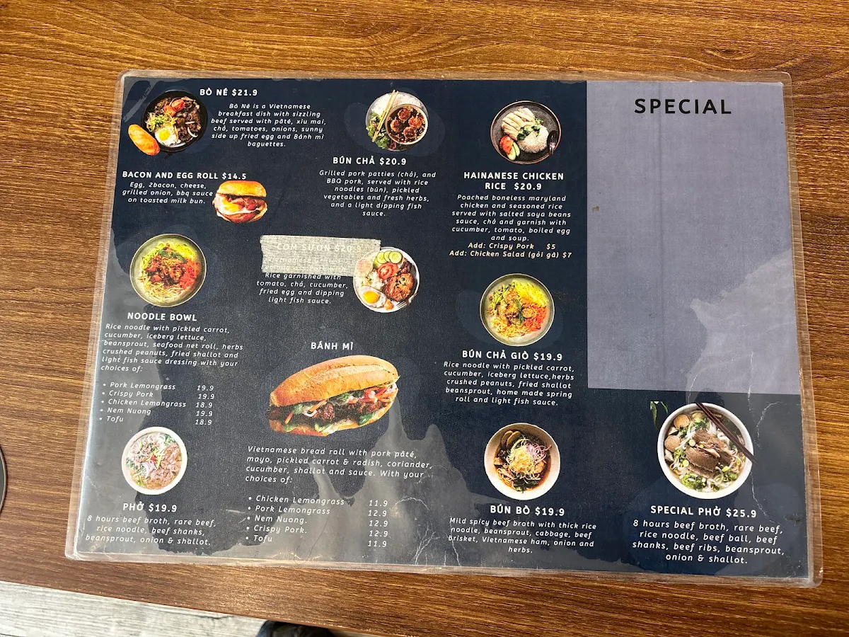Menu, Cisne
