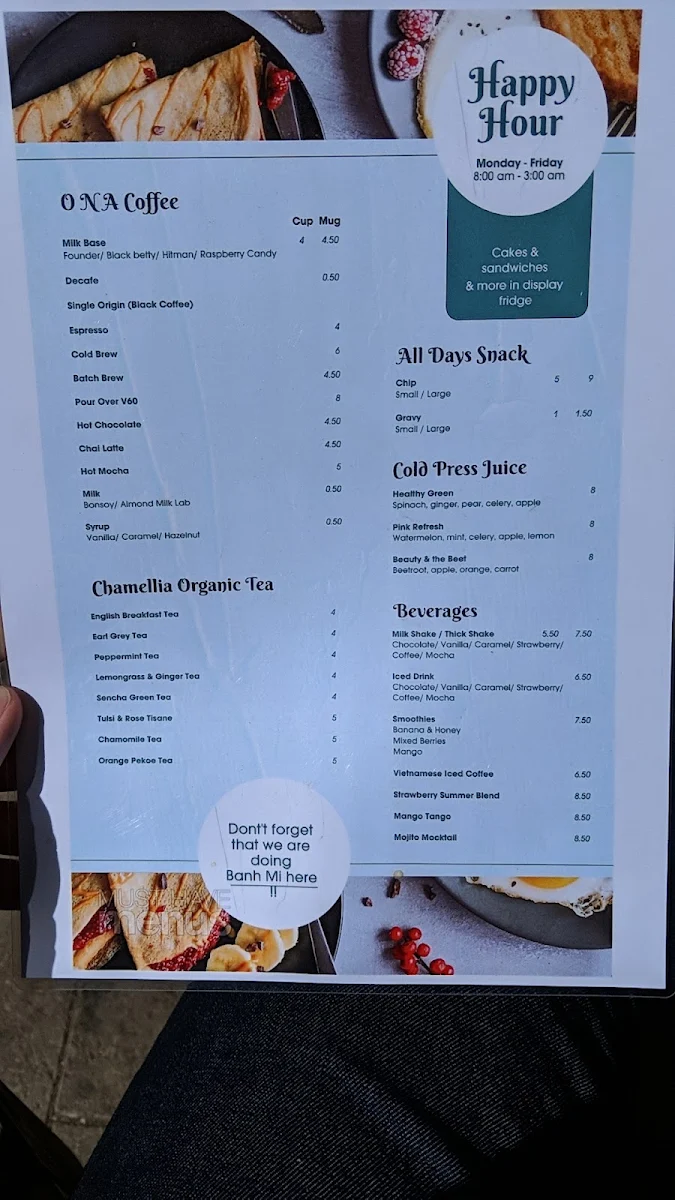 Menu, Cisne