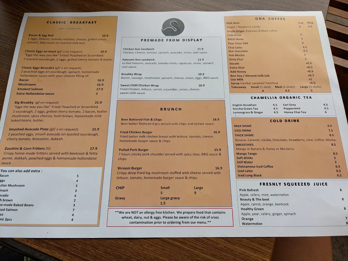 Menu, Cisne
