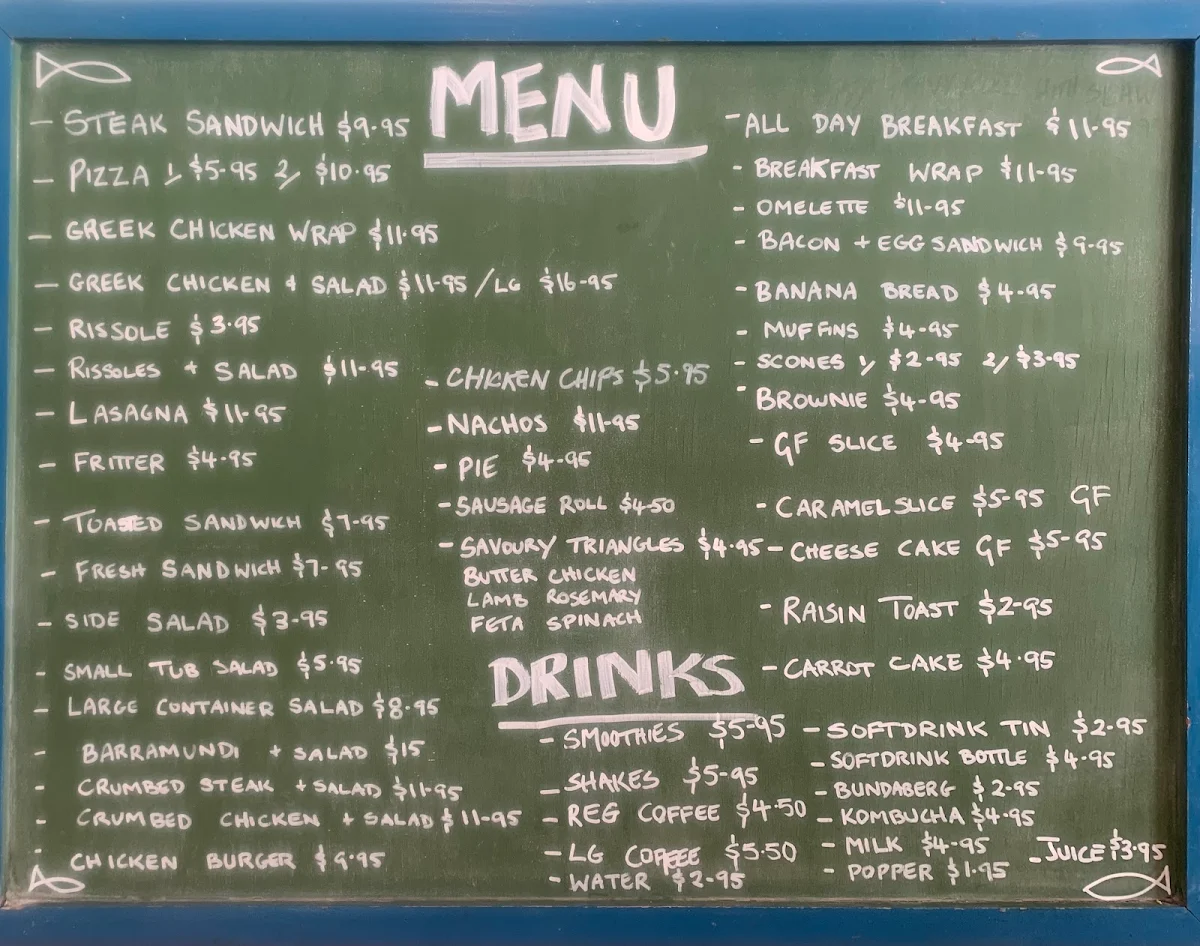 Menu, My Country Lane