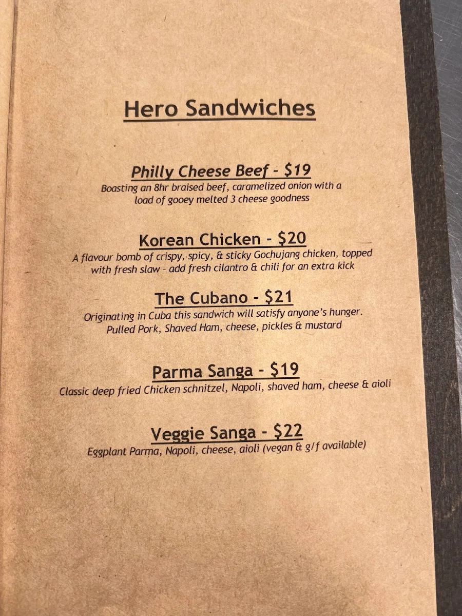 Menu, Sound Bar