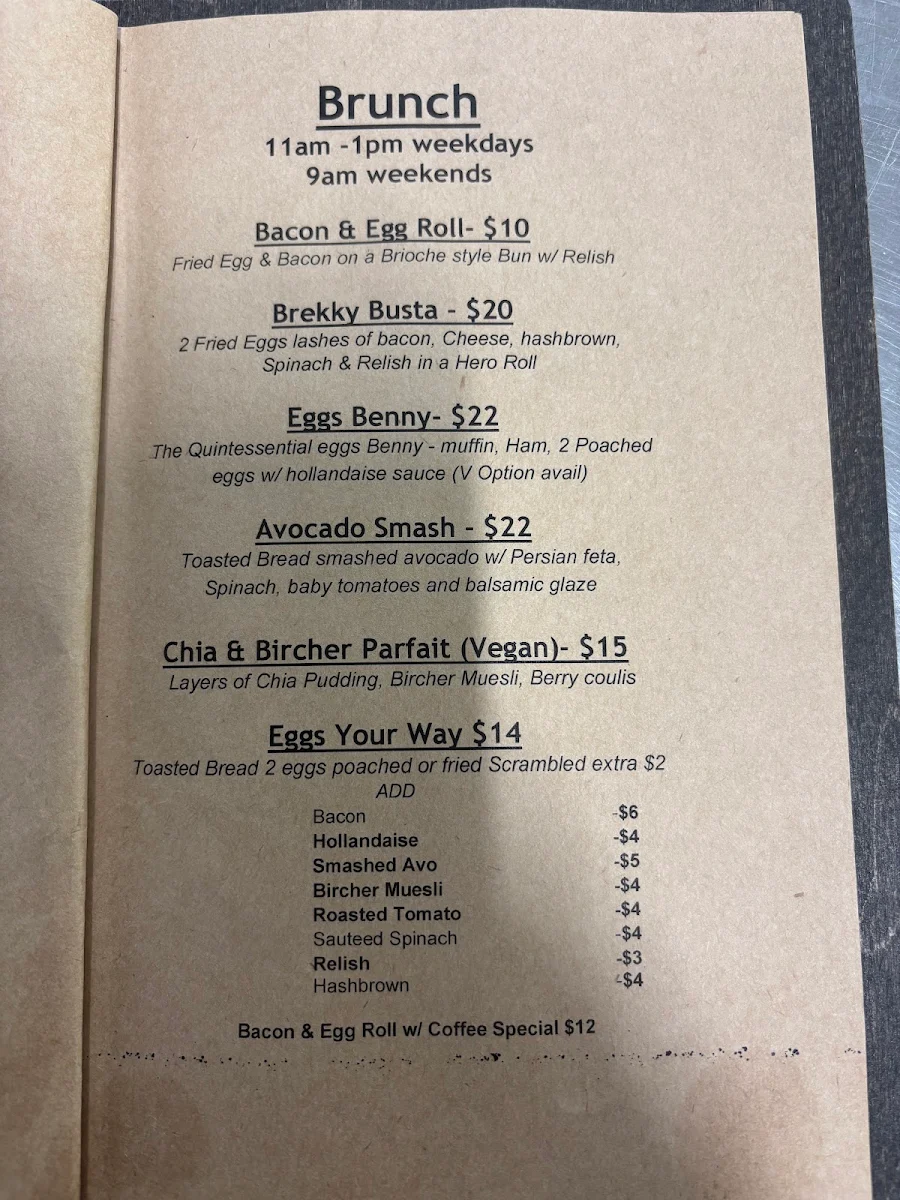 Menu, Sound Bar