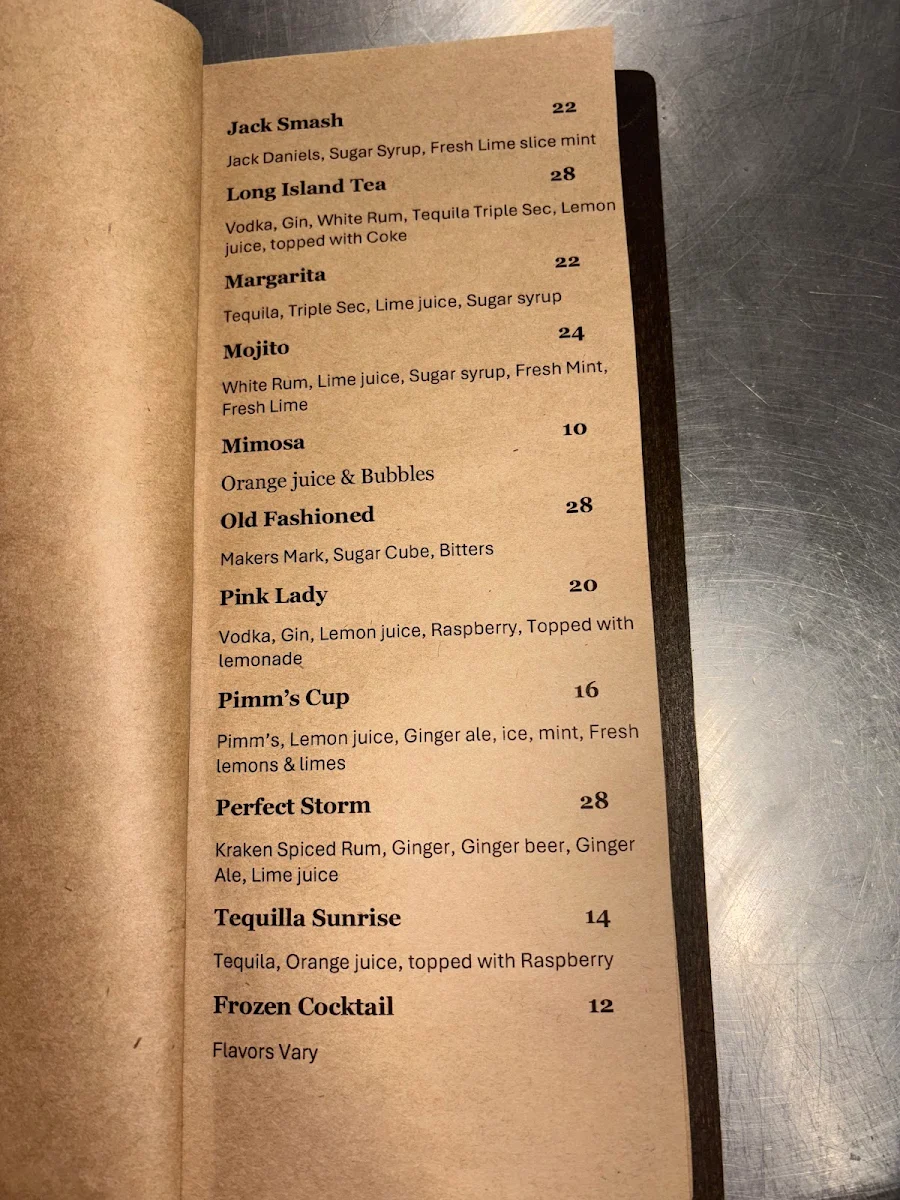 Menu, Sound Bar