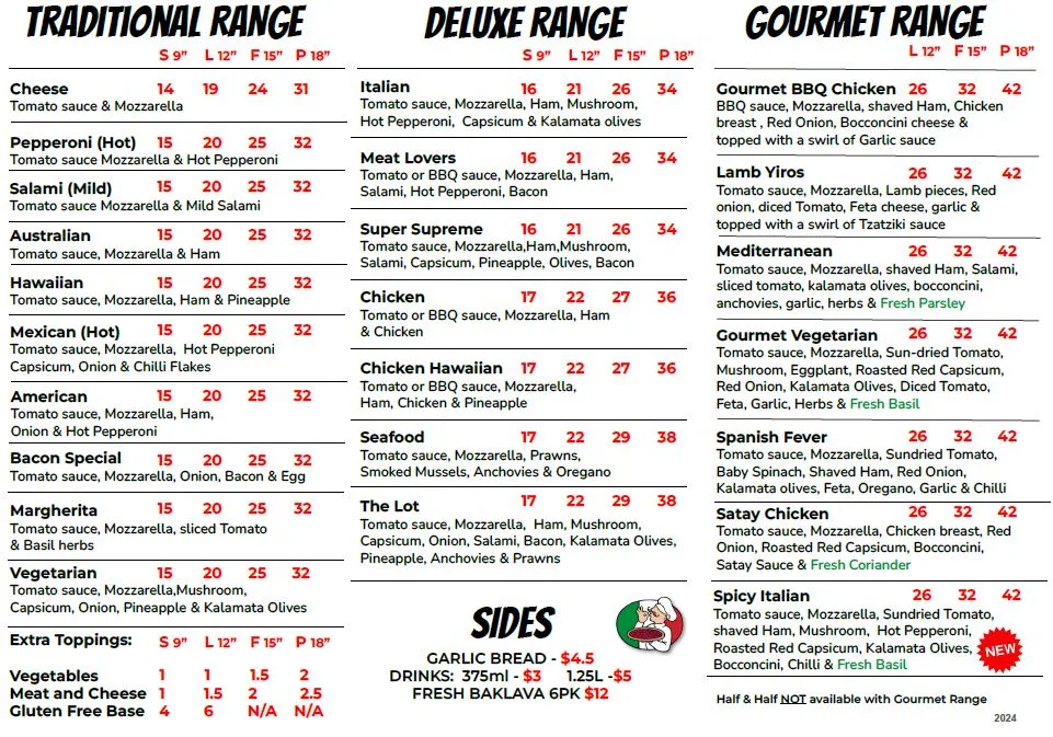 Menu, Little Caesars Pizza Eden Hills