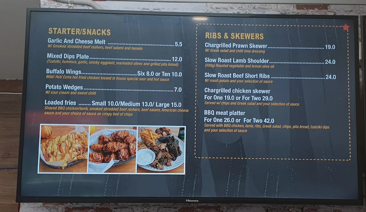 Menu, Fat Burgers & Grill