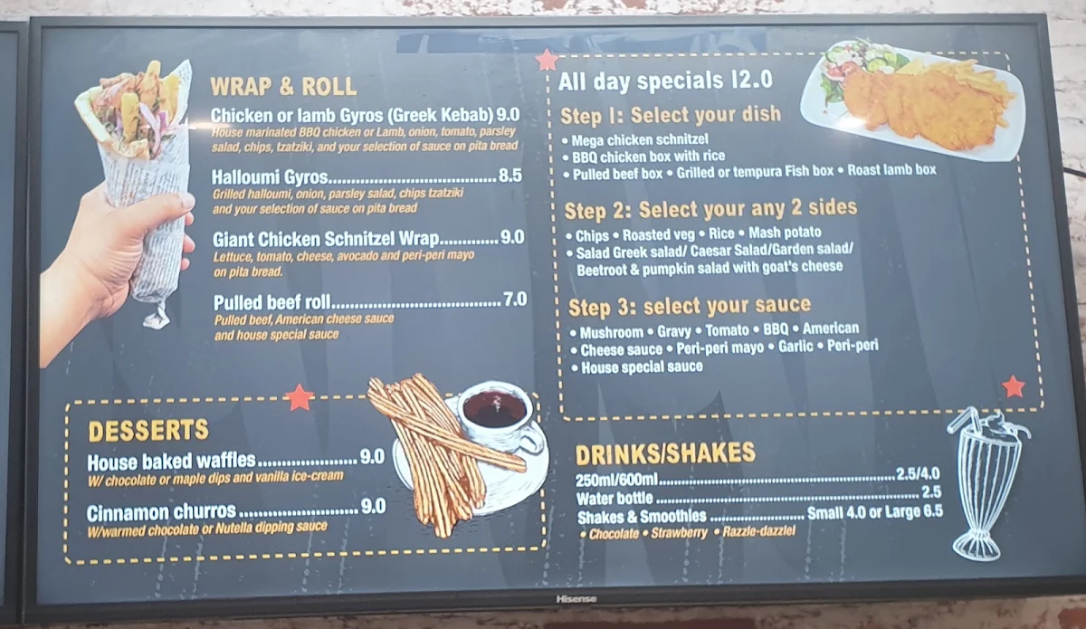 Menu, Fat Burgers & Grill