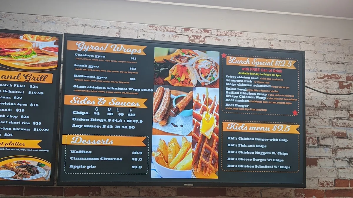 Menu, Fat Burgers & Grill