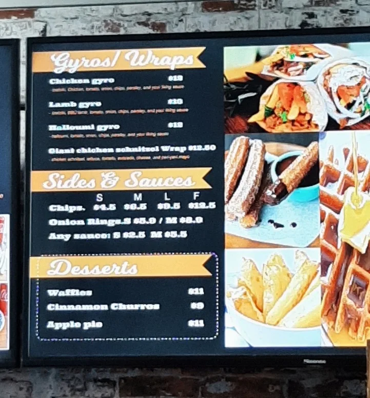 Menu, Fat Burgers & Grill