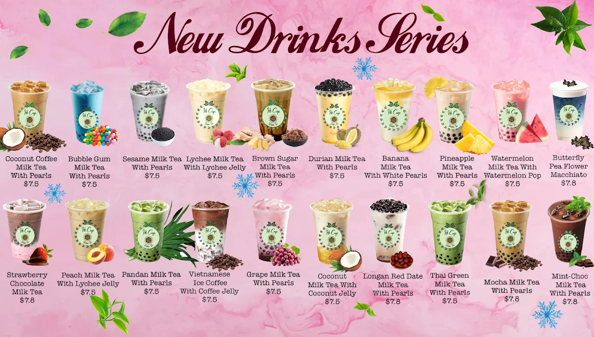 Menu, Hi Cup Bubble Tea Townsville