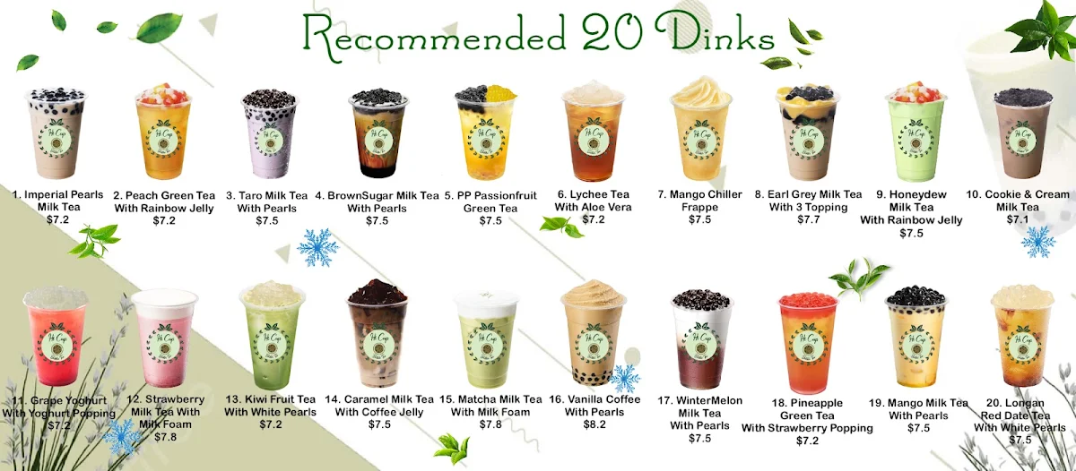 Menu, Hi Cup Bubble Tea Townsville