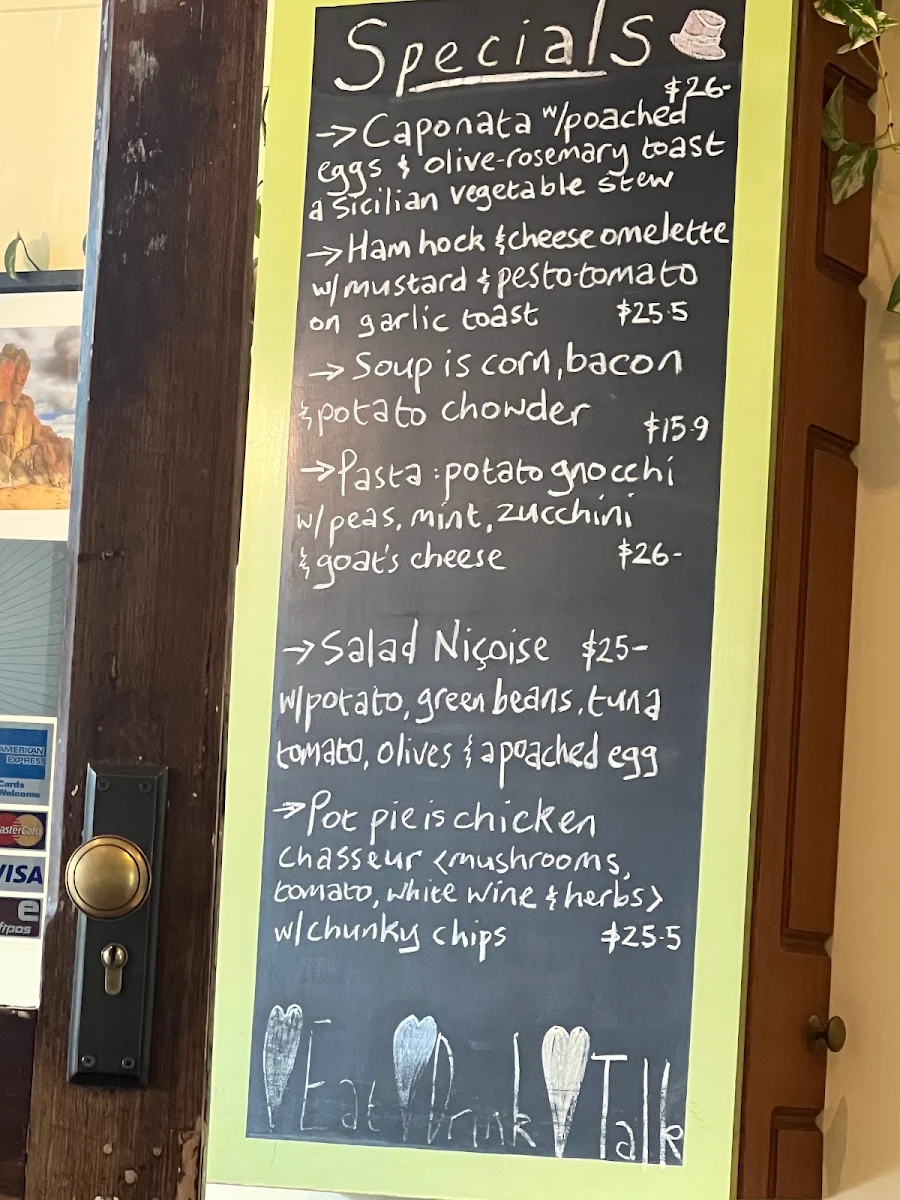 Menu, Mr Burch