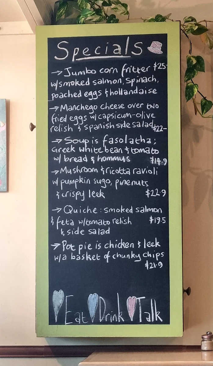 Menu, Mr Burch