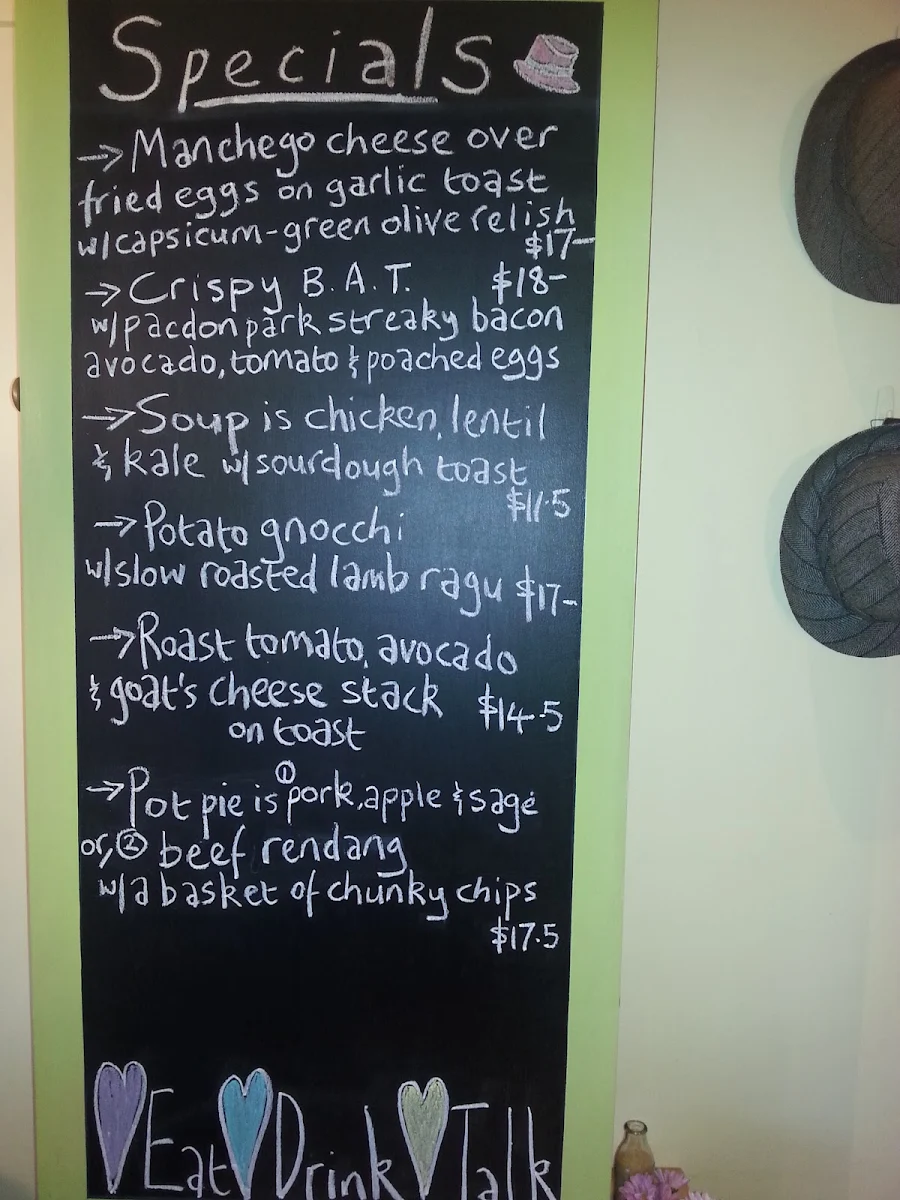 Menu, Mr Burch