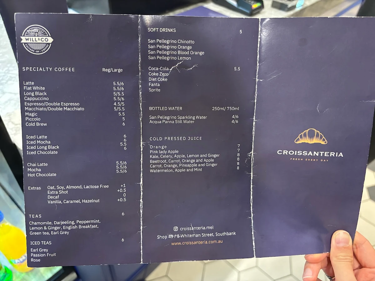 Menu, Croissanteria