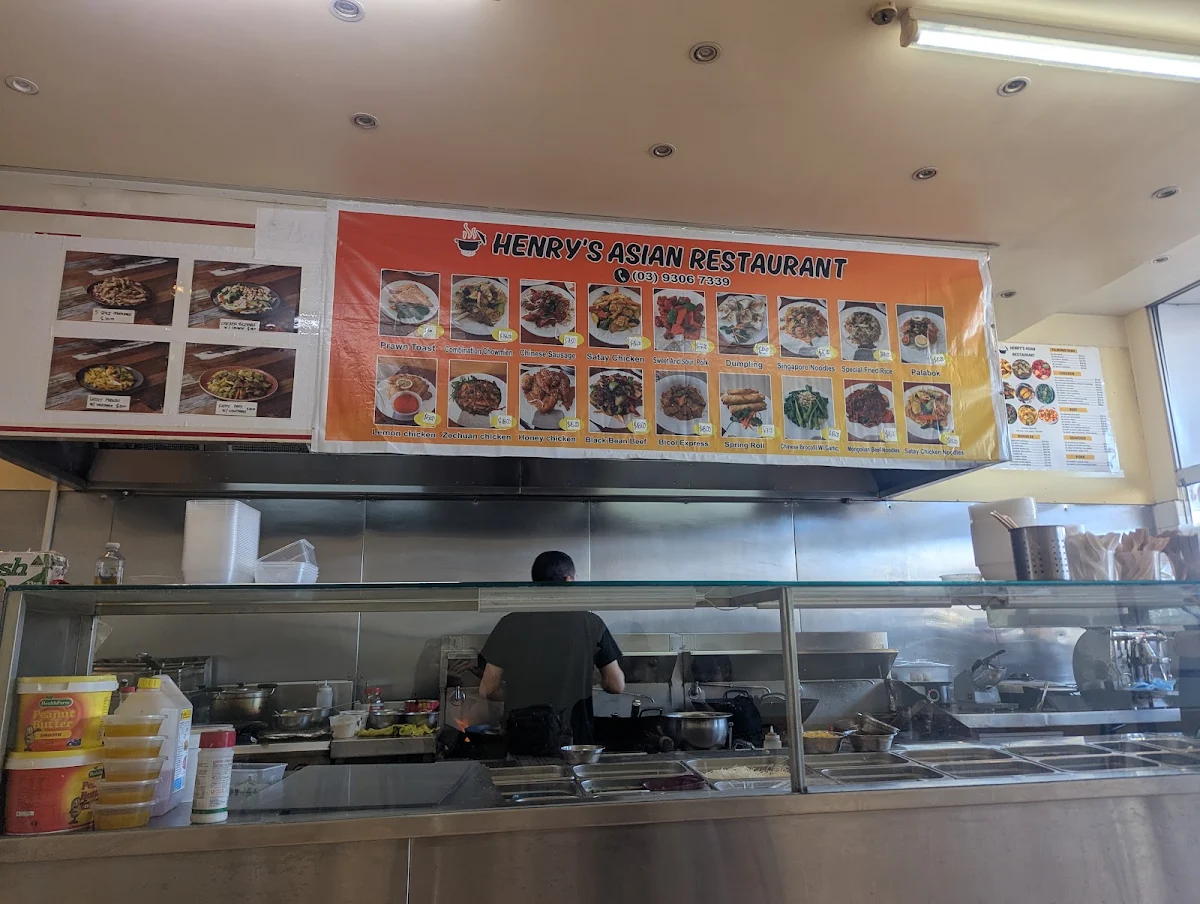 Menu, Henry's Asian Restaurant