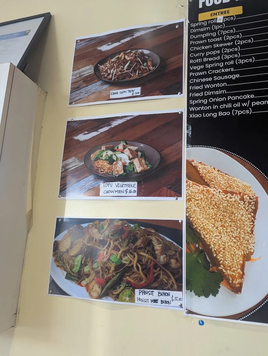 Menu, Henry's Asian Restaurant