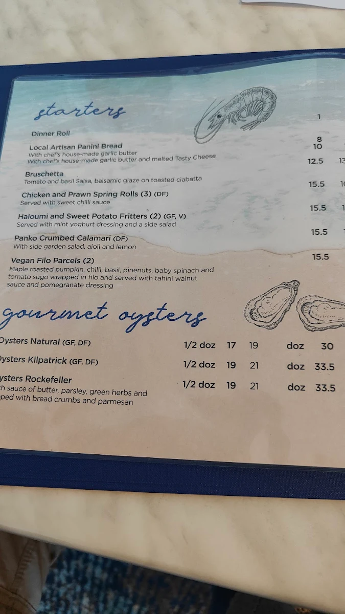 Menu, Kitty's Bar